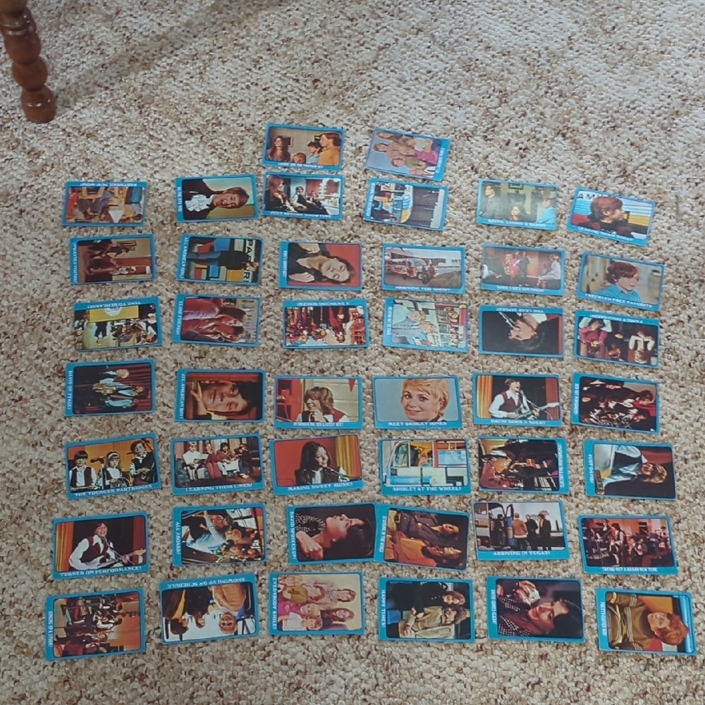 1971 Topps The Partridge Family Blue Framed Trading Cards Lot of 45 Missing 10 - Picture 2 of 16
